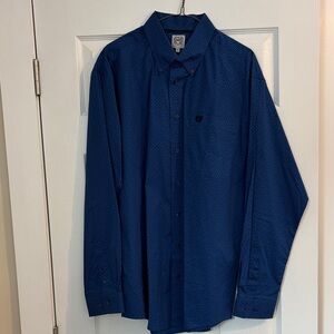 Cinch Men's Dark Blue Casual Button-Down Shirt